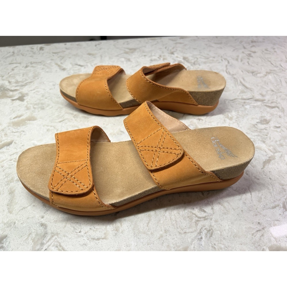 Dansko Maddy Milled Nubuck Sandals Orange Slide Womens Size 40 (US 9.5-10) - Picture 4 of 9